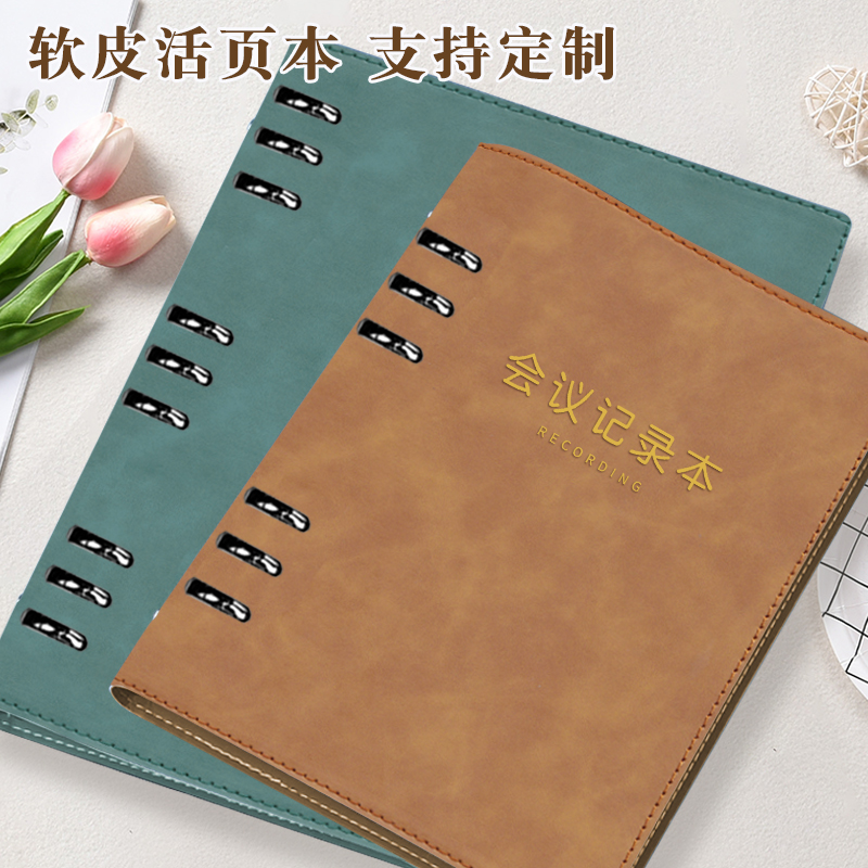 软皮肤感活页会议记录本