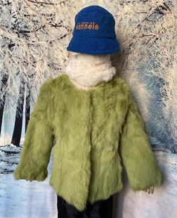 海宁皮草男女宝宝儿童皮草兔毛獭兔真皮毛宝宝皮草小外套棉服防寒