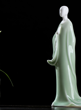 陶瓷中式客厅无相禅意摆件