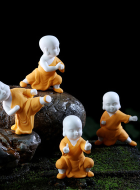 陶瓷人物桌面可爱风书房小沙弥