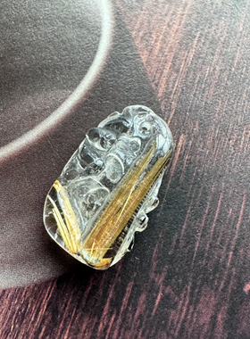 来福 天然金钛晶吊坠