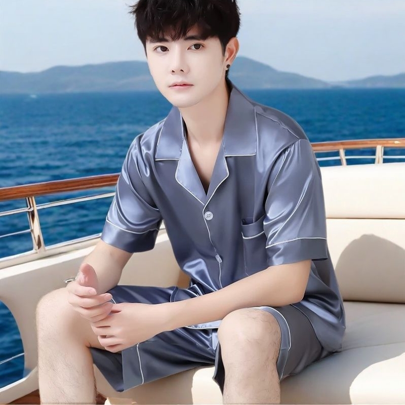 高级感家居服套装冰丝夏天短袖