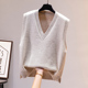 马甲背心针织外套2026新款 V领宽松女士马夹叠穿 秋冬外穿毛衣韩版