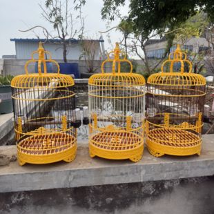 塑钢圆笼绣眼笼玉鸟笼山雀鸟笼珍珠鸟笼文鸟笼ABS材质防晒