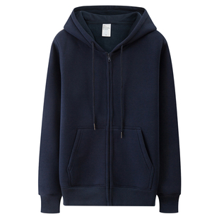 宽松青中年拉链开衫 卫衣男上衣情侣款 2025新款 春秋卫衣男连帽开衫