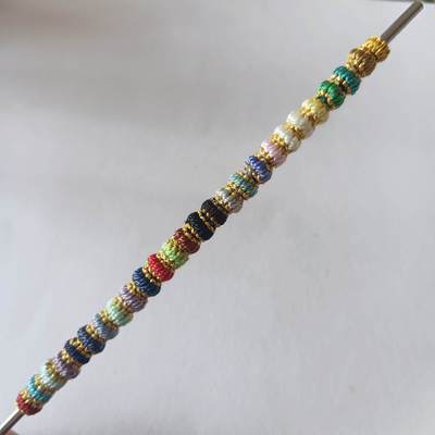 3mm结绳用平结线圈璎珞圈手工diy饰品手链固定圈金线银线圈