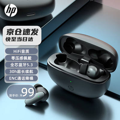 惠普（HP）真无线蓝牙耳机H10I入耳式蓝牙5.3低延迟游戏办公降噪