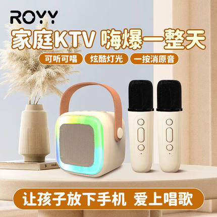 Royy儿童话筒音响一体自带声卡k歌麦克风家庭ktv音other/其他 无