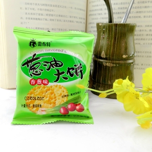 新货雷布特葱油大饼香葱味饼干办公休闲零食多省包邮整箱更优惠
