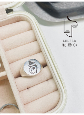 勒勒尔蒙古元素银饰头像百搭简约
