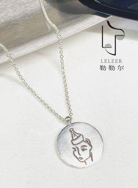 勒尔蒙古元素风姑娘头像百搭项链