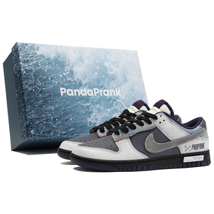 白蓝低帮户外休闲板鞋 熊猫恶作剧Nike 乘浪钓手连竿男款 Low Dunk