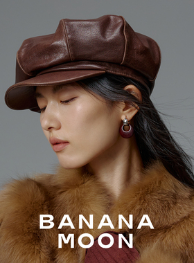 松弛感拉满_英国进口水洗轻蜡感羊皮八角帽_4色多造型报童画家帽