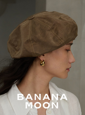 HATSUP日系油蜡贝雷帽Gabardine复古工装英伦风春秋画家女八角帽
