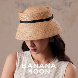 Banana moon90年代经典秀场神器_天然手编复古灯罩帽日系内扣盆帽