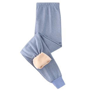 青少年保暖裤男中大童加厚加绒秋裤初中高中学生羊羔绒内穿加绒裤