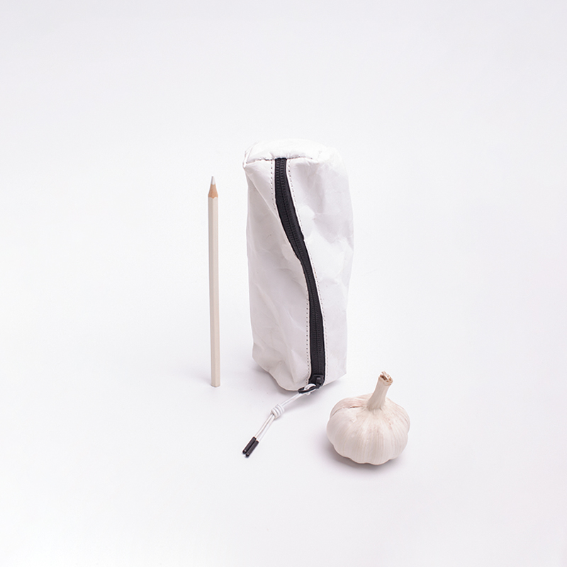 重返大气褶皱洗水牛皮纸笔袋原创