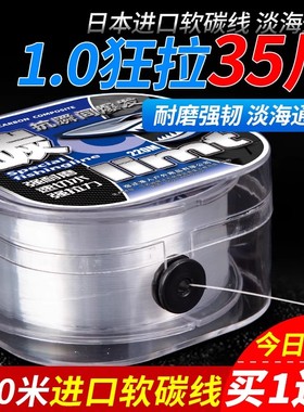 进口碳线正品路亚前导线专用主线碳素海钓海竿海杆抛竿钓鱼线子线