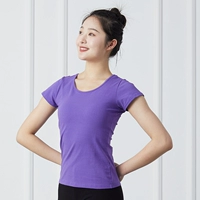 Фиолетовый - лайкра топ -короткие рукава