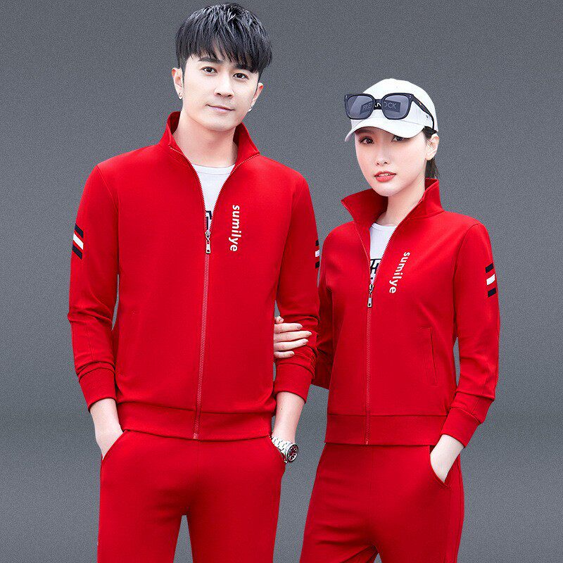 情侣装运动套装男2026春秋长袖大码卫衣三件套男女时尚休闲跑步服