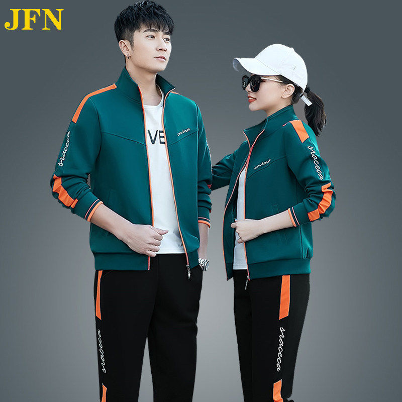 情侣装运动服套装春秋2026新款时尚女大码休闲卫衣三件套男运动服