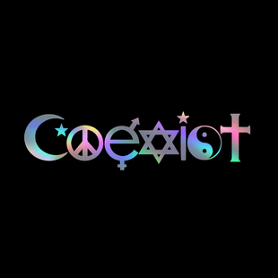 共存理念汽车全贴，以符号传递团结信念，让你的爱车车身车窗装饰