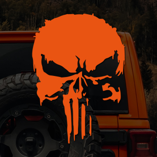 SUV 饰卡车或 惩罚者骷髅汽车车窗贴纸适配轿车耐用材质个性 座驾装