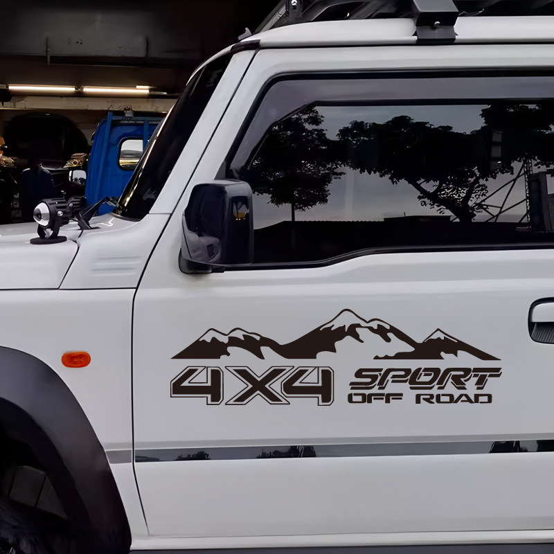 山脉4x4户外越野运动贴纸