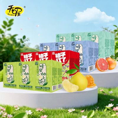 天喔茶庄夏季四种口味柚子茶24盒
