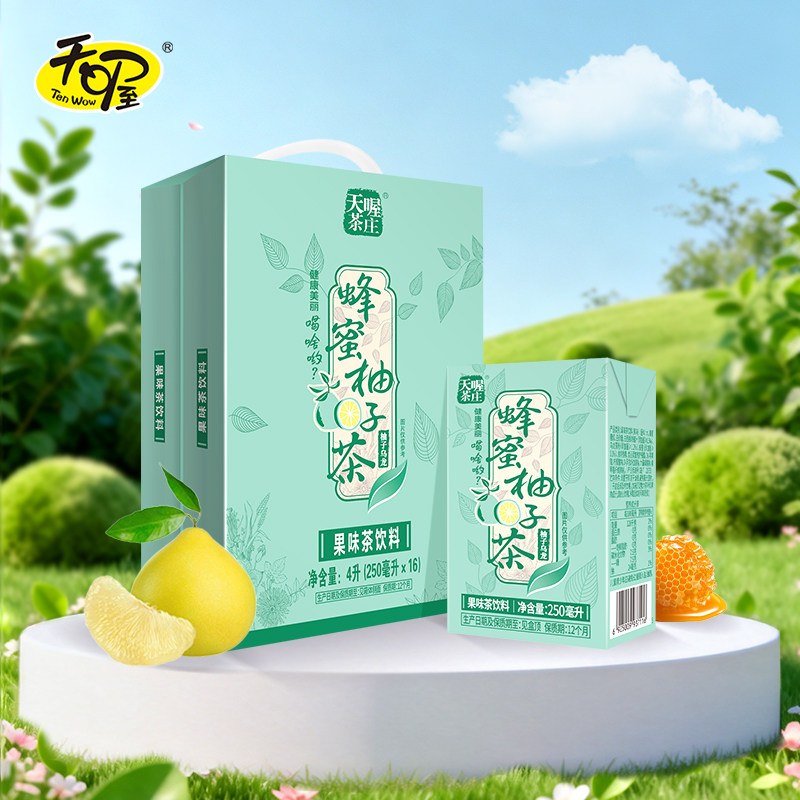 天喔蜂蜜柚子乌龙茶250ml*16 夏季水饮整箱果汁茶饮料