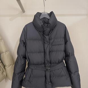 韩国2024新款羽绒服女中长款立领高品质小个子系带收腰保暖外套潮