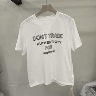 韩国2026短袖t恤女春夏新款宽松显瘦纯色体恤百搭圆领字母上衣潮