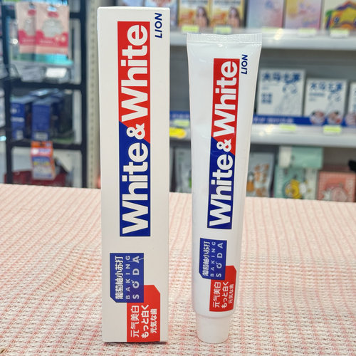 日本进口原装LION狮王大白牙膏WHITE美白防蛀去黄去口臭牙渍120g
