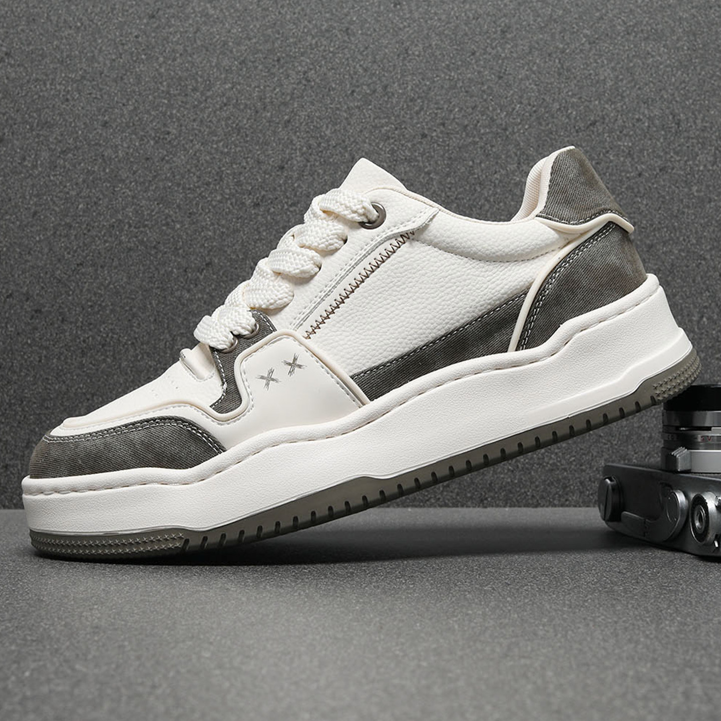 欧洲站男鞋春季2026新款运动板鞋男潮流百搭休闲鞋厚底鞋子男潮鞋,流行男鞋,休闲板鞋,淘宝优惠券,粉丝福利购,淘宝优惠卷