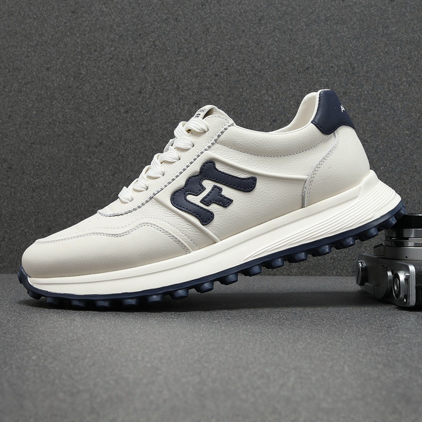 阿甘鞋男真皮运动休闲鞋2025秋季