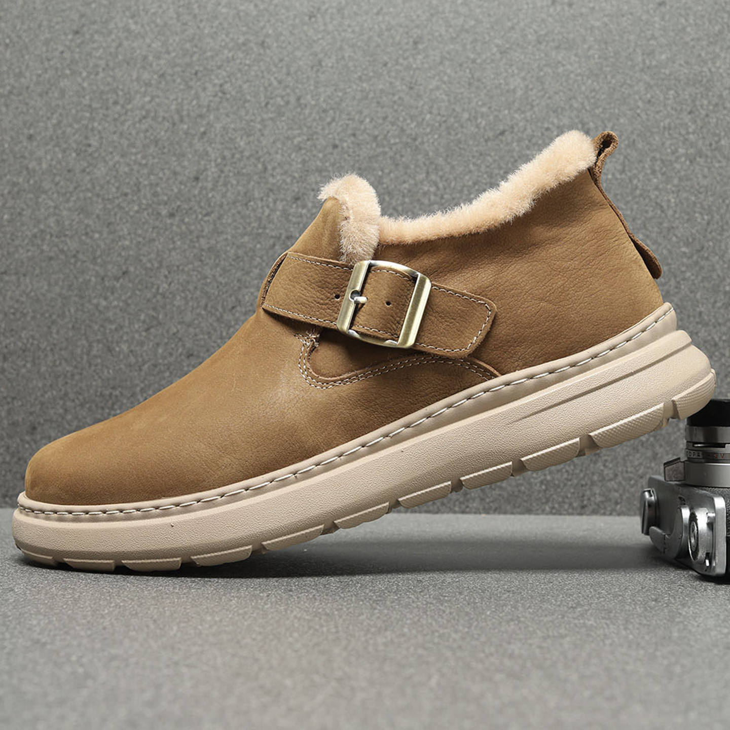 雪地靴男款冬季2025新款加绒加厚