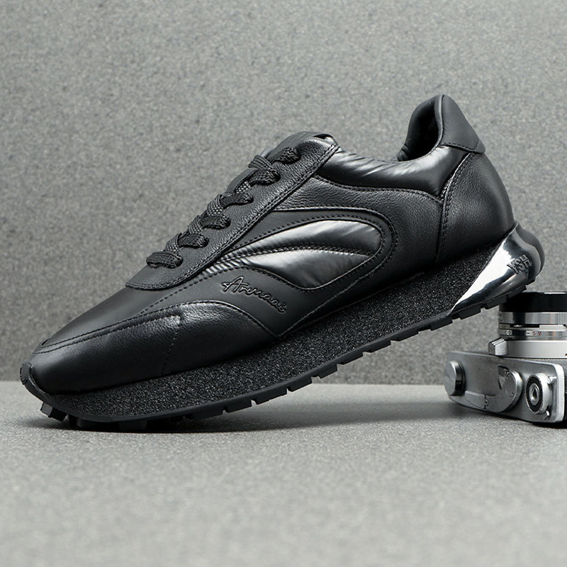 2025秋冬新款软底阿甘鞋潮牌欧货时尚百搭头层牛皮广州男鞋高级感,流行男鞋,时尚休闲鞋,淘宝优惠券,粉丝福利购,淘宝优惠卷