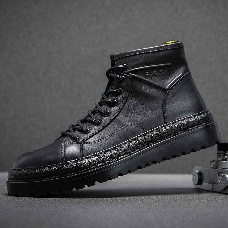 欧美潮牌马丁靴男高帮皮靴2021冬季新款头层牛皮平底靴子男工装靴在类目 流行男鞋, 靴子中 - 来自Buy2taobao.com提供专业的淘宝代购服务