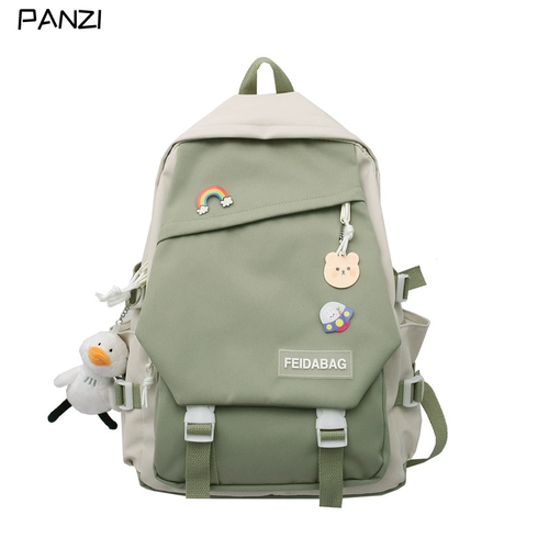 Свежий ранец, брендовая сумка через плечо, вместительный и большой рюкзак, в корейском стиле, для средней школы