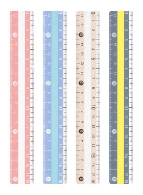 日本kutsuwa学生直尺15cm16cm刻度尺17cm18cm双刻度直尺