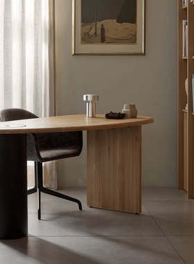 丹麦进口 Menu The Eclipse 北欧黑色实木书桌餐桌办公桌客厅