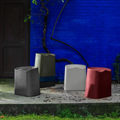 Established Sons 英国进口 Butt 矮凳塑料户外休闲椅凳子可堆叠