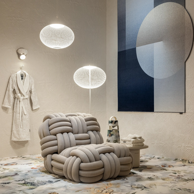 Moooi Knitty 荷兰进口 绳结能沙发客厅椅扶手靠背餐椅休闲