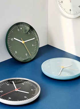 丹麦HAY Wall Clock 圆形挂钟北欧现代简约静音时钟表客厅卧室