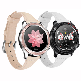 适用荣耀梦幻流沙杏魔法honor 2BE真皮表带瘦缩身牛皮腕带 watch