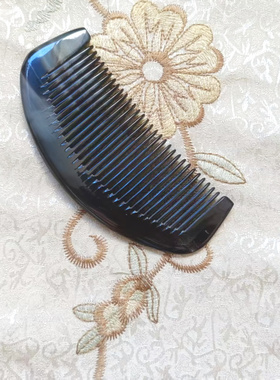2006年超老店黑牛角细齿梳子小号无柄款广式便携包包儿童梳宜直发