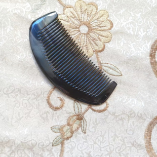 2006年超老店黑牛角细齿梳子小号无柄款 便携包包儿童梳宜直发 广式