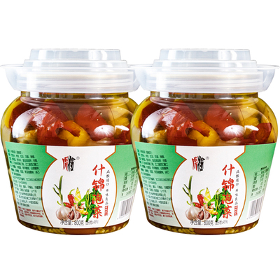 虎将什锦泡菜800g罐装鲜嫩酸爽开味下饭小菜开罐即食榨菜眉山泡菜