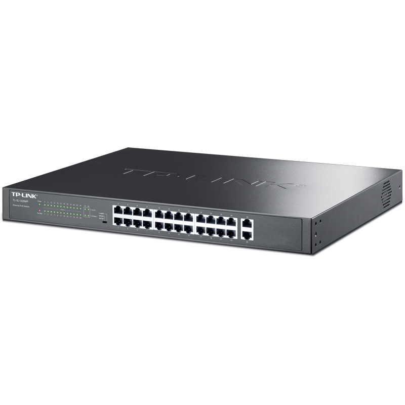普联TP-LINK TL-SL1226MP 千兆上联24口以太网PoE交换机