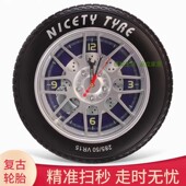 静音汽车轮胎挂钟创意表影楼客厅精工装 简约个性 饰 包邮
